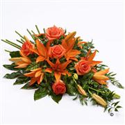 Extra Large Rose and Lily Spray - Orange