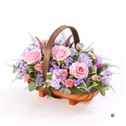 Large Pink and Lilac Basket